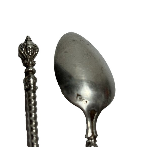 5 Spoons of V. Christensen Danish T800 Silver Spoons, 5pc Lot Antique - Picture 7 of 7